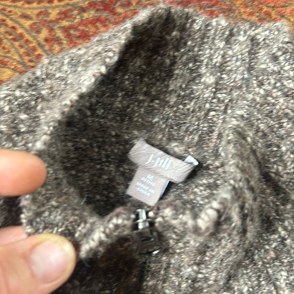 J.Jill vest sweater wool alpaca blend bucle soft full zip heather women’s M - Picture 3 of 10
